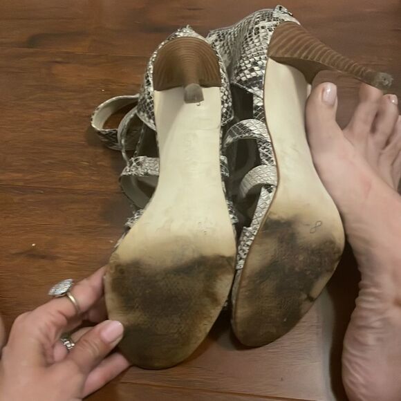 Calvin Klein Python strappy heels - Picture 6 of 15